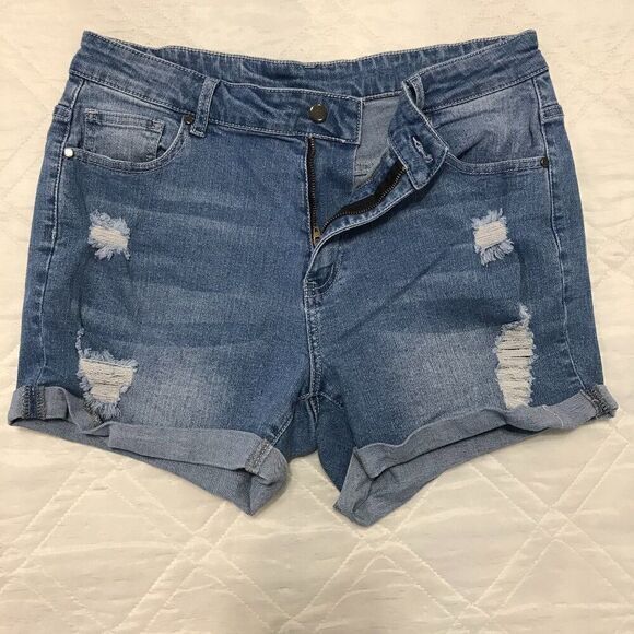 Distresses short‎ short Jean shorts size L (10) - Picture 1 of 3